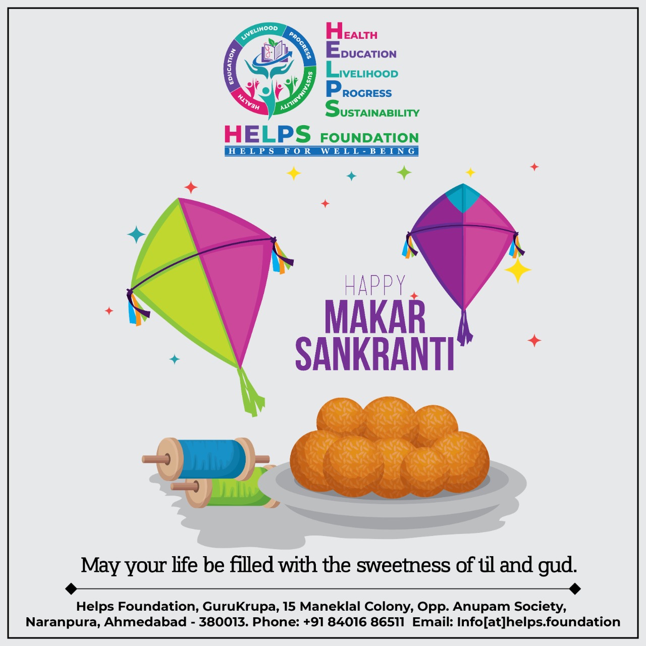 Helps Foundation Wishes Happy Makar Sankranti